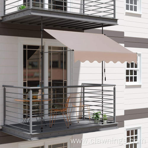 Shelter Canopy Patio Manual Clamped Awning Sunshade